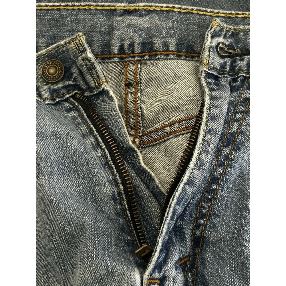 Levi's Men's 505 Straight Jeans Dark Rinse Regular Fit 34x30 100% Cotton